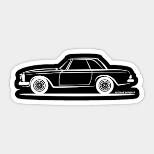 Mercedes Benz Pagoda W113 Pagode Hardtop Wht Sticker